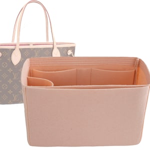 Customizable &quot;Neverfull PM Bag&quot; Felt Bag Insert Organizer And Bag Liner In 15cm/5.9inches Height, Peach Color