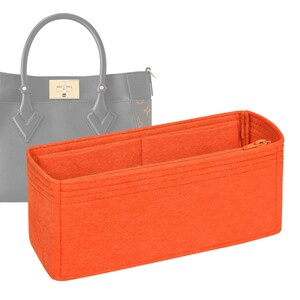 Customizable &quot;On My Side PM Bag&quot; Felt Bag Insert Organizer And Bag Liner In 10cm/3.9inches Height, Orange Color