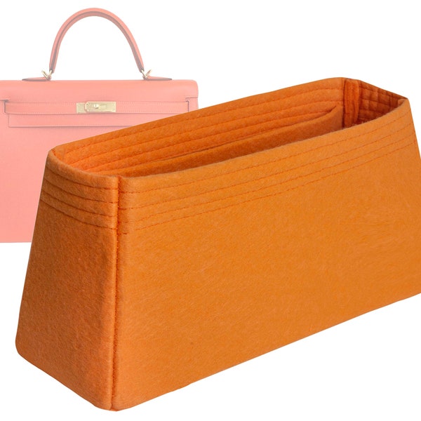Organiseur de sac personnalisable en feutre « Kelly 35 Bag » et doublure de sac de 12,5 cm de hauteur, couleur orange