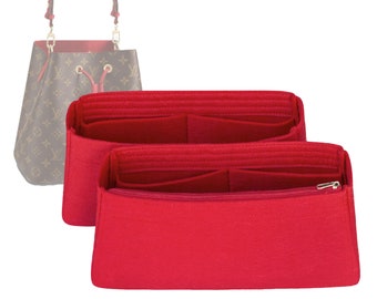 Customizable "NeoNoe MM Bag" Felt Bag Insert Organizer And Bag Liner In 12.5cm/4.9inches Height, Red Color