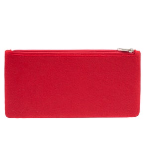 Bolsa de fieltro personalizable con cremallera, organizador, bolsa con cremallera