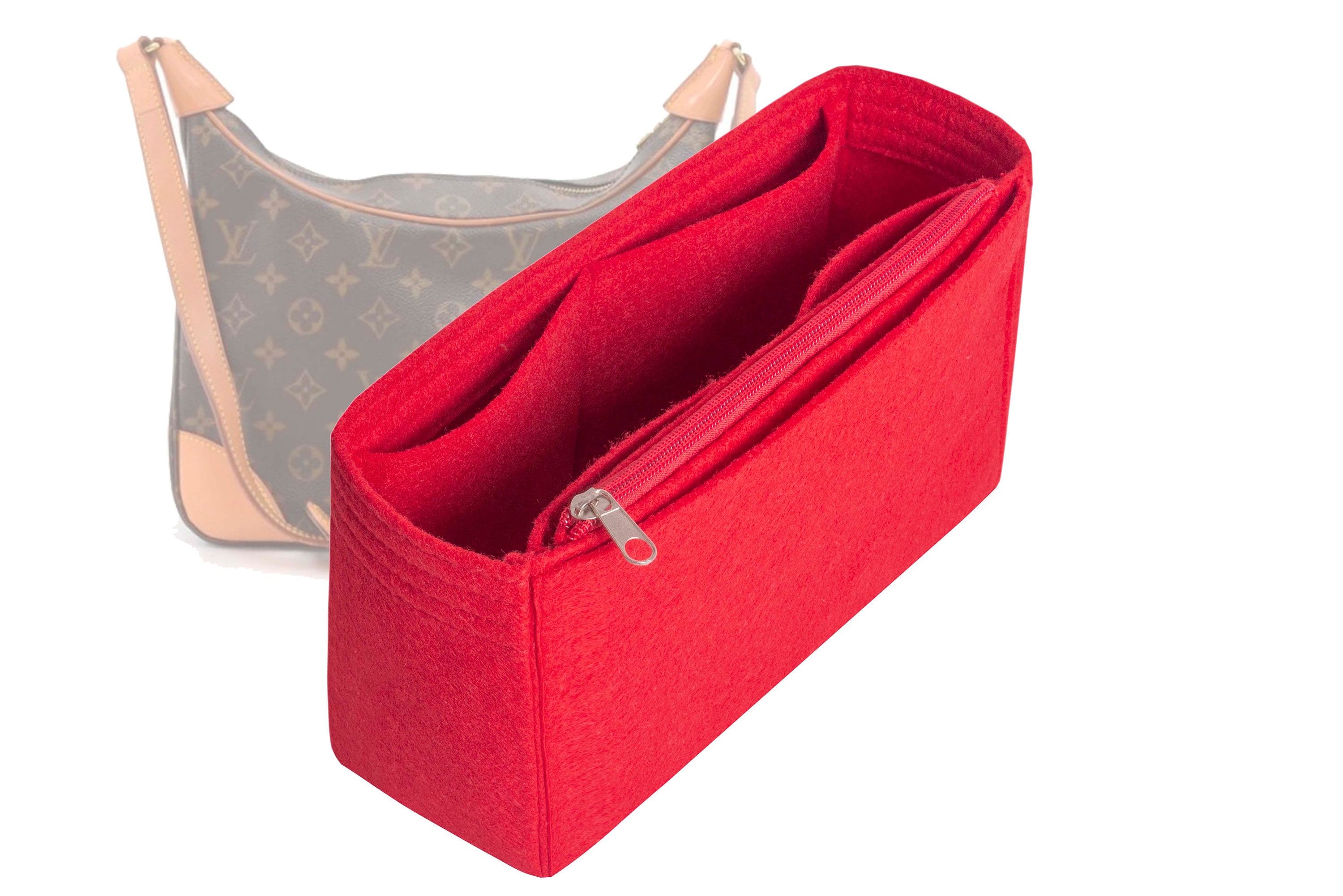  Lckaey Purse Organizer is used for LV croissant BOULOGNE  storage finishing bag underarm bag insert.3049Caramel color- : Clothing,  Shoes & Jewelry