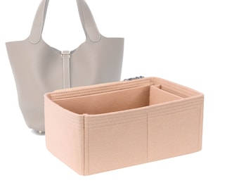 Customizable "Picotin Lock 22/MM Bag" Felt Bag Insert Organizer And Bag Liner In 11cm/4.33inches Height, Beige Color