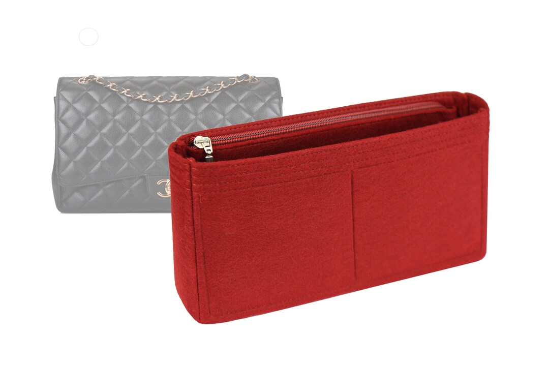 Customizable "classic Double Flap Maxi Bag" Felt Bag Insert Organizer ...