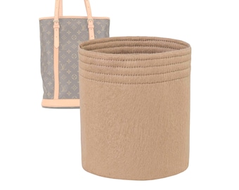 Customizable "Bucket GM Bag" Felt Bag Insert Organizer And Bag Liner In32cm/12.6inches Height, Beige Color