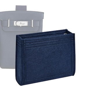 Customizable "Hac A Dos PM Backpack" Felt Bag Insert Organizer And Bag Liner In 14cm/5.1inches Height, Navy Color