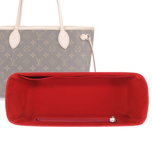 Customizable &quot;Neverfull PM - M41245&quot; Fabric Lined Felt Bag Organizer And Bag Liner In 15cm/6inches Height, Red Color