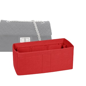 Customizable 2.55 Reissue XXL Maxi Flap Bag Felt Bag Insert Organizer And Bag Liner In 20cm/7.8inches Height, Red Color image 1