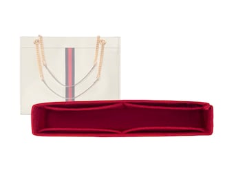 Customizable "Exclusive Rajah Tote Large Bag" Felt Bag Insert Organizer And Bag Liner In 27cm/10.6inches Height, Red Color