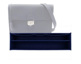 Customizable "Sac A Depeches 29 Bag''Felt Bag Insert Organizer In 18cm/7 inches Height, Navy Color