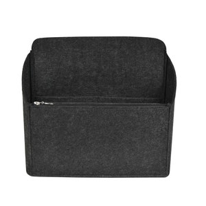 Customizable Christopher PM Bottom Length 12.6''/32 cm Felt Bag Insert Organizer In 11.8/30 cm Height, Bag Liner, Black image 4