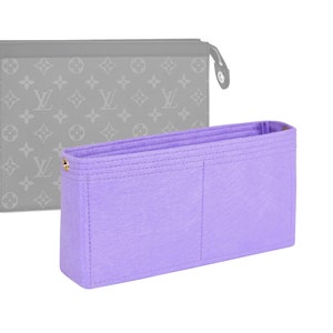 Customizable &quot;Pochette Voyage MM Bag&quot; Felt Bag Insert Organizer And Bag Liner In 17cm/6.6inches Height, Lilacs Color