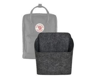 Customizable "Kanken Classic Backpack" Felt Bag Insert Organizer And Bag Liner In 33cm/12.9inches Height, Dark Gray Color