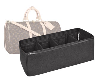 Pour organisateur en feutre personnalisable « Keepall 50 » de 18 cm/7 pouces de hauteur, doublure de sac, gris foncé