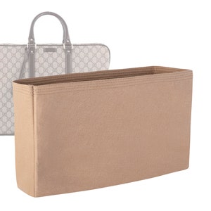 Customizable "Supreme Briefcase Bag" Felt Bag Insert Organizer And Bag Liner In 18cm/7inches Height, Beige Color