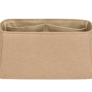 Customizable Kelly 35 Bag Fabric Lined Felt Bag Insert Organizer And Bag Liner In 12.5cm/4.9inches Height, Beige Color image 6