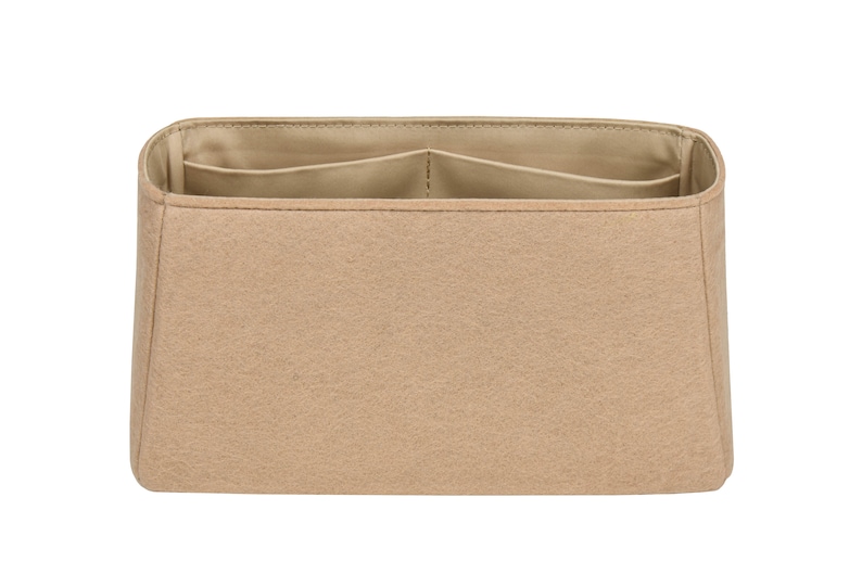 Customizable Kelly 35 Bag Fabric Lined Felt Bag Insert Organizer And Bag Liner In 12.5cm/4.9inches Height, Beige Color image 6