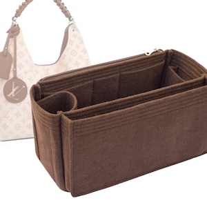 Customizable "Carmel Mahina CSB Bag" Felt Bag Insert Organizer And Bag Liner In 12.5cm/4.9inches Height, Brown Color