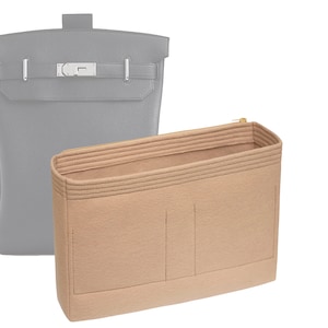 Customizable "Hac A Dos GM Backpack" Felt Bag Insert Organizer And Bag Liner In 18cm/7inches Height, Beige Color