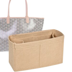 Customizable &quot;Artois PM Bag&quot; Felt Bag Insert Organizer And Bag Liner In 15cm/5.9inches Height, Beige Color