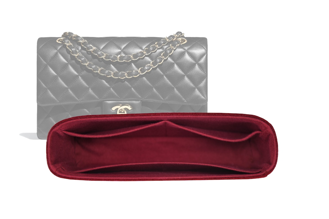 Customizable "classic Double Flap Bag Small" Fabric Lined Felt Bag ...