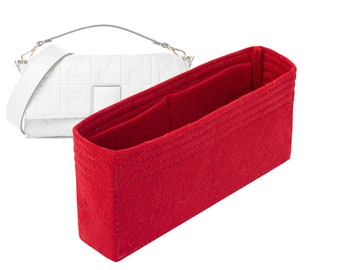 Aanpasbare "baguette groot - 8BR771" opberger voor vilten tas en tasvoering in hoogte van 15 cm/5,9 inch, rode kleur