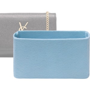 Customizable &quot;New Kate Bag Small&quot; Felt Bag Insert Organizer And Bag Liner In 10.5cm/4.1inches Height, Blue Color