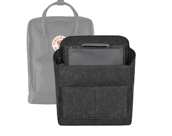 Customizable "Kanken Classic Backpack" Fabric Lined Felt Bag Organizer And Bag Liner In 33cm/12.9inches Height, Dark Gray Color