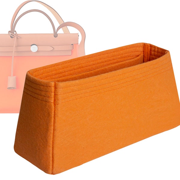 Customizable "Herbag 31 Bag" Felt Bag Insert Organizer And Bag Liner In 17cm/6.69inches Height, Orange Color