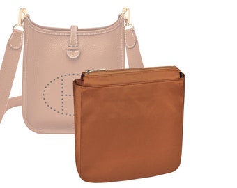Customizable "Evelyne 23 Mini Bag" Fabric Lined Felt Bag Insert Organizer And Bag Liner In 19cm/7.5 inches Height, Cinnamon Color