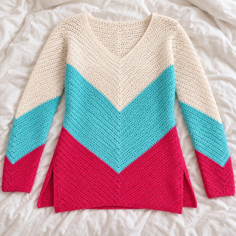 Crochet Sweater Pattern Women, Easy Beginner Crochet Pullover Pattern