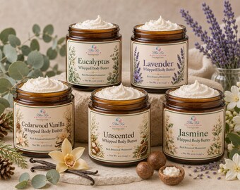 237 ml vispad kroppssmör, sheasmörfuktighetskräm, botanisk kroppskräm, lavendel, jasmin, cederträ, eukalyptus, oparfymerad