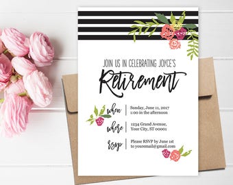 Retirement Party Invitation and Party Decor // Retirement Party Bucket List // Retirement Party Decorations // Retirement Party Ideas