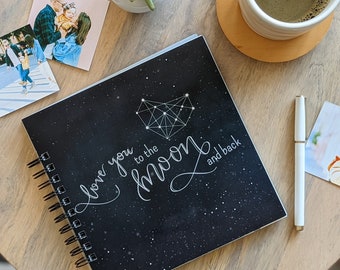 Baby Book: Celestial Moon and Stars | Zodiac Constellation Astrology Baby Shower Gift Simple Journal, Same Sex Gay Lesbian Friendly