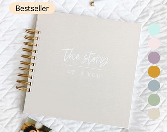 Personalized Baby Book: "Story of You" (More Colors) | Modern Baby Shower Pregnancy Gift First Year Journal, Same Sex Gay Lesbian Friendly