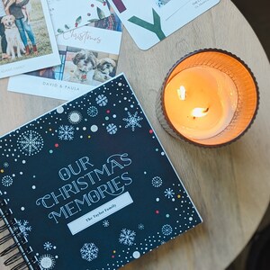 Kerstherinneringen aandenken: gepersonaliseerd plakboek vakantiegezin, eerste kerstdagboek en decoratie, cadeau voor haar vrouw