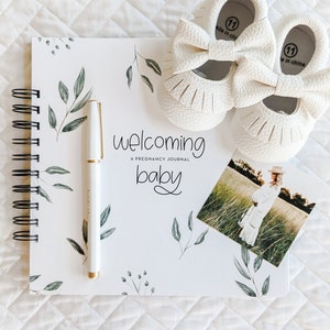 Botanicals Schwangerschaftstagebuch | Schwangerschaft Memory Buch Planer Tagebuch, Schwangerschaft Erwartet Mama Baby Shower Pflanze Geschenk, Gender Neutral Baby Buch