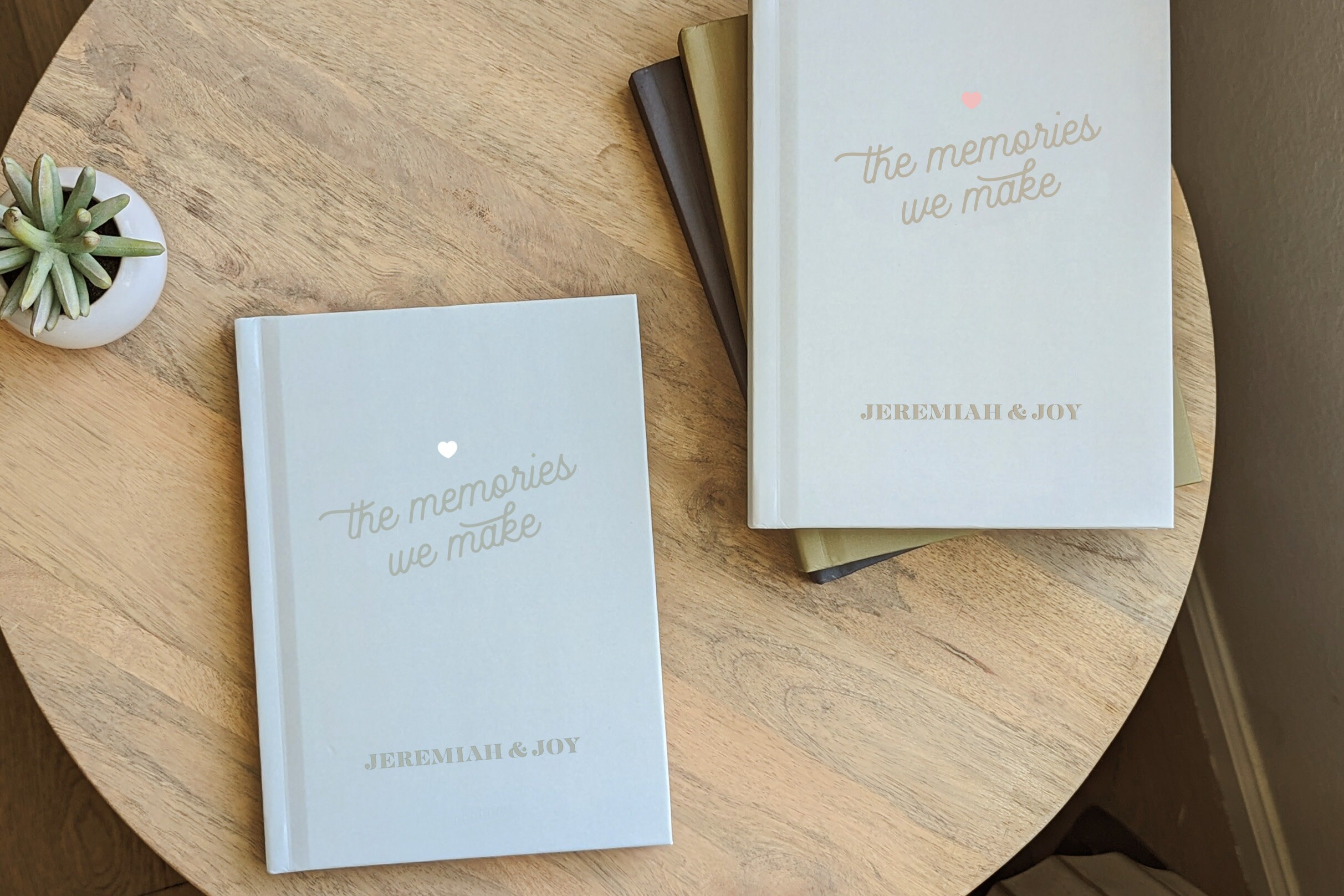 The Memories We Make Personalized Couples Journal & Scrapbook Memory Book | Wedding Engagement Anniversary Love Letters Valentine&#39;s Day Gift