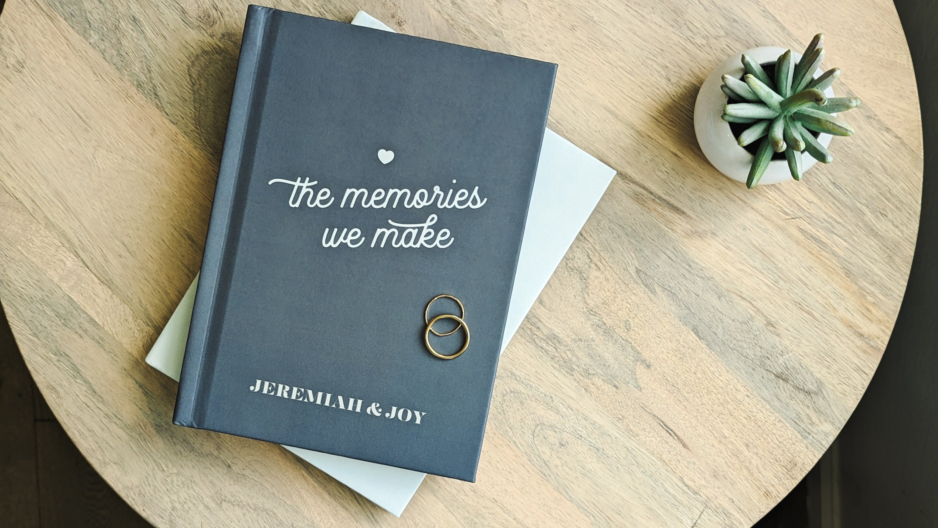 The Memories We Make Personalized Couples Journal & Scrapbook Memory Book | Wedding Engagement Anniversary Love Letters Valentine&#39;s Day Gift