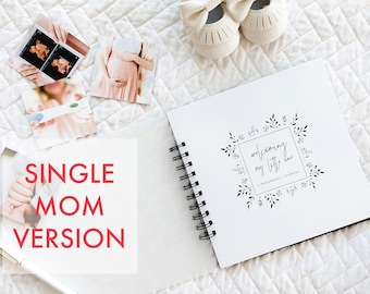 SINGLE PARENT Minimalist Pregnancy Journal | Gender Neutral Pregnancy Memory Book. Pregnancy Planner. Pregnancy Diary. Pregnancy Gift.