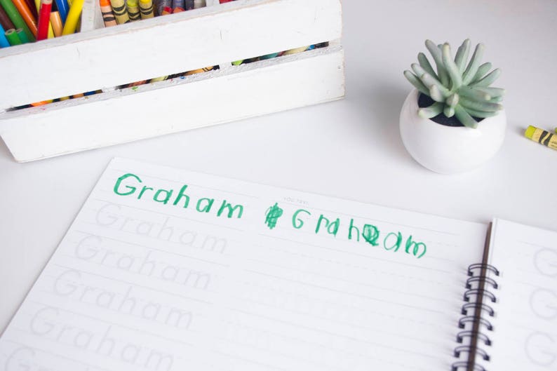 Personalized Name Writing Tracing Practice Notebook First & Etsy