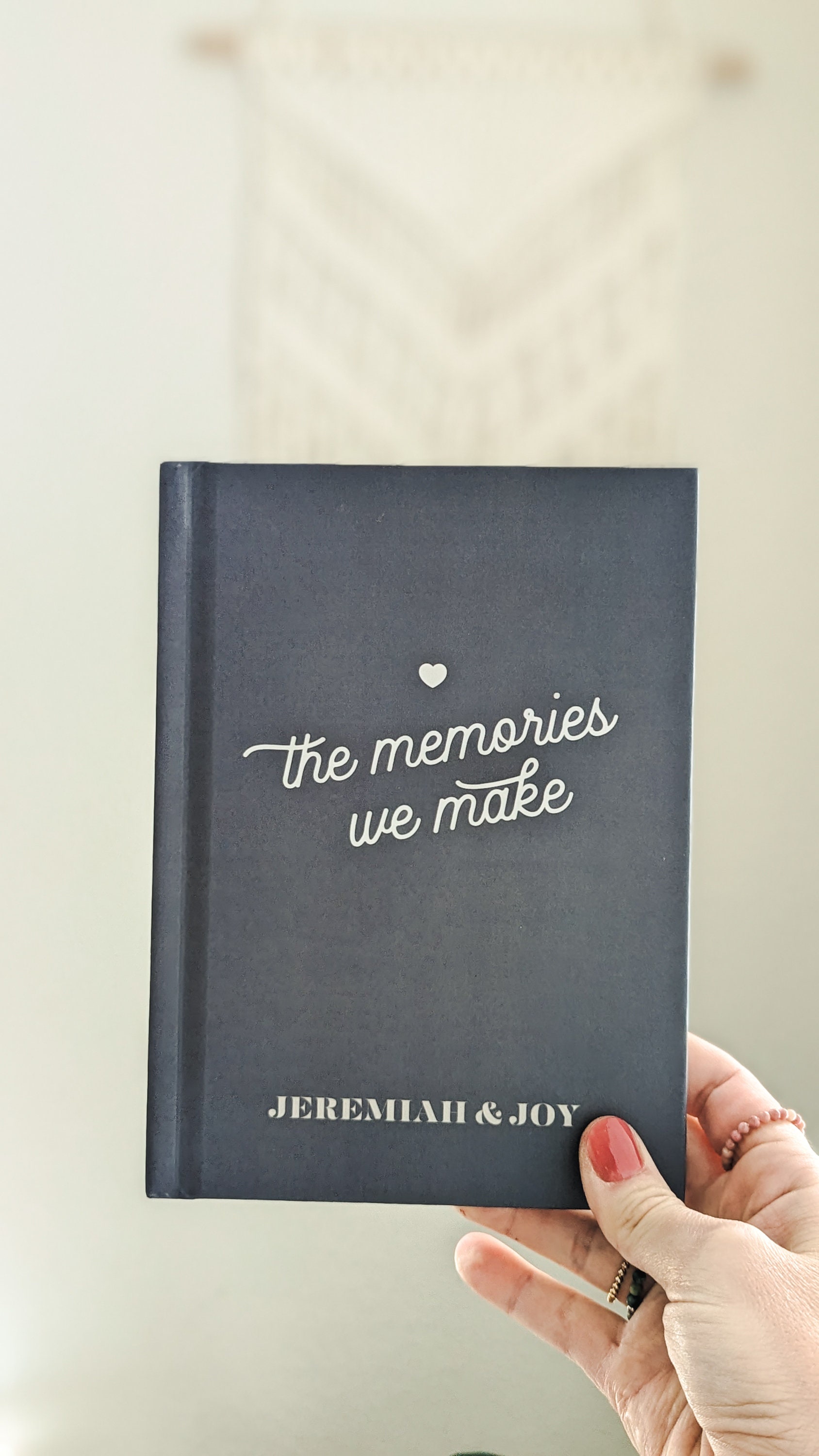 The Memories We Make Personalized Couples Journal & Scrapbook Memory Book | Wedding Engagement Anniversary Love Letters Valentine&#39;s Day Gift