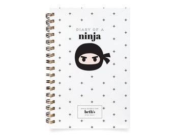 Ninja Notebook for Kids | Ninja Secrets Personalized Gift for Kids Boy Girl Notebook Journal Back to School Supplies