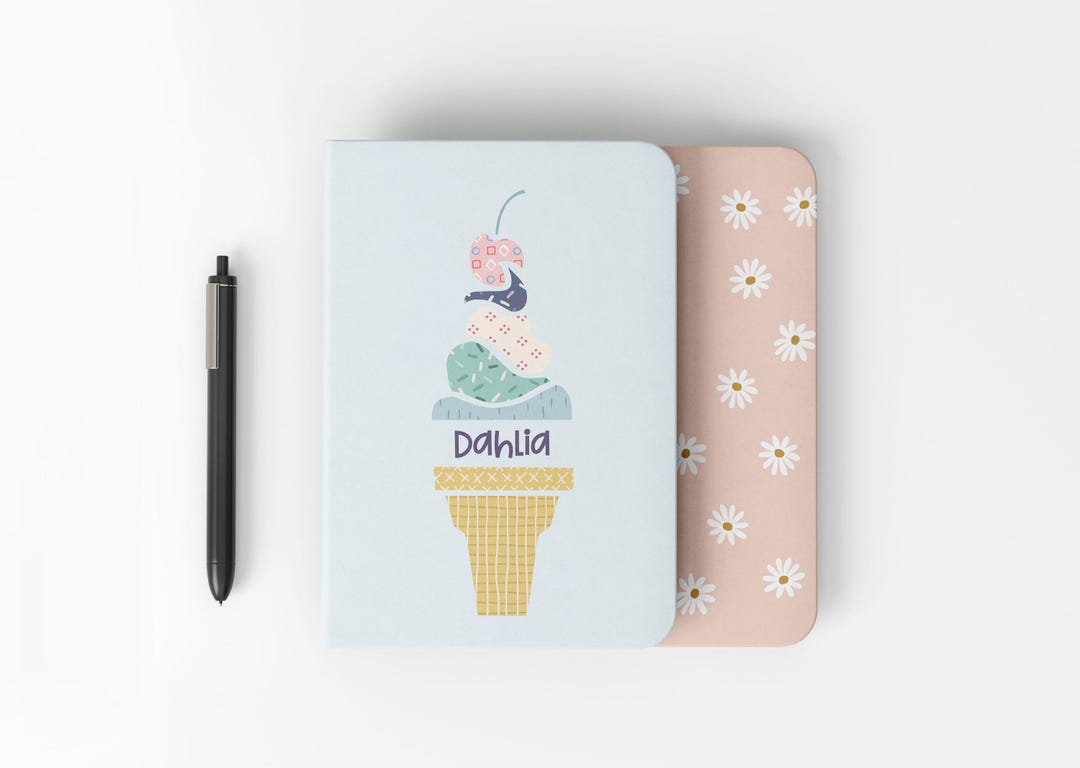 Ice Cream Reference School Notebook for Kids | Ice Cream Personalized ...