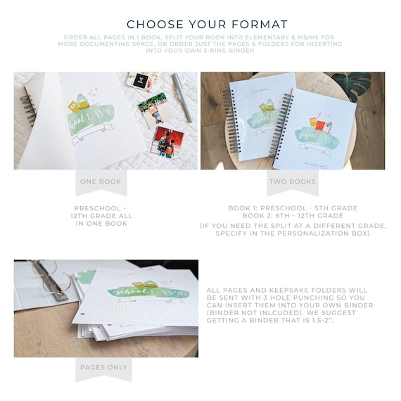 School Years Memory Book | Back to School Years Scrapbook