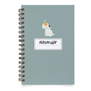 Dinosaur Party Notebook for Kids Dino Minimalist Cute Personalized Gift for Kids Boys Planner Journal Back to School image 1