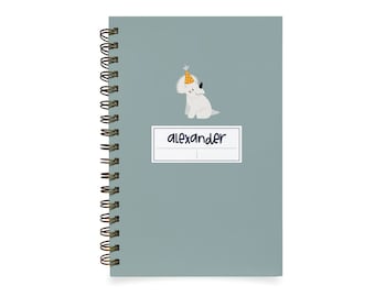 Dinosaur Party Notebook for Kids | Dino Minimalist Cute Personalized Gift for Kids Boys Planner Journal Back to School