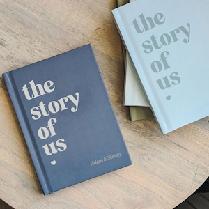 The Story of Us Personalized Couples Journal & Scrapbook Memory Book | Wedding Engagement Anniversary Love Letters Valentine&#39;s Day Gift