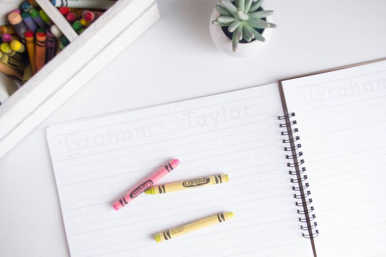 Personalized Name Writing Tracing Practice Notebook First & Etsy