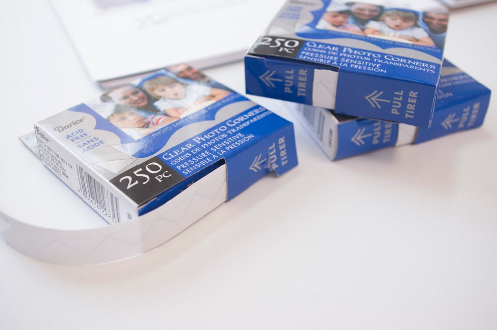 500 Self-adhesive Photo Corners. Transparent Photo Corners 500